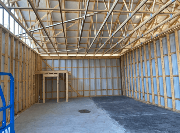 Pole Barn Interior Construction